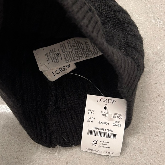 NWT J Crew Pom Pom Beanie - Picture 2 of 2